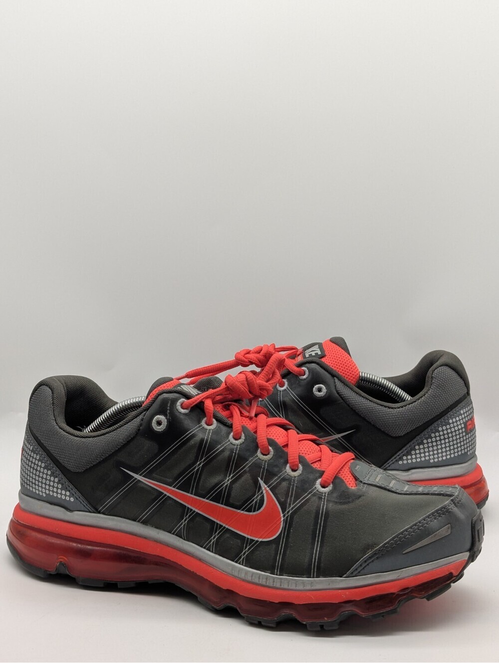 Mens Size 13 - Nike Air Max + Gray Crimson Red 486978-015 Running Shoes 2014